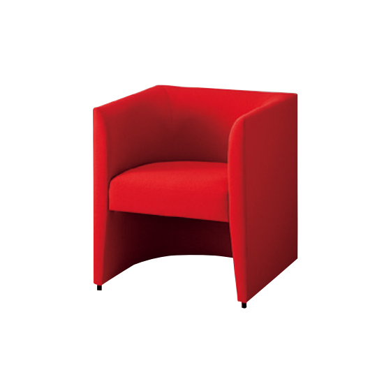 ラウンジチェアー 布張りレッド