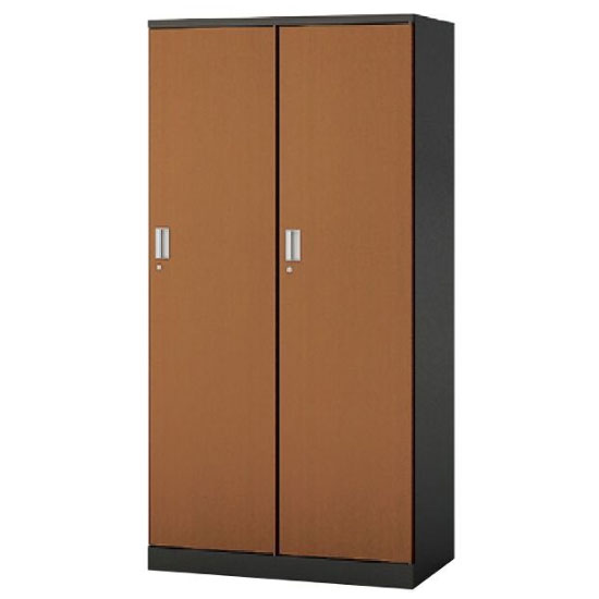 2人用ワイドロッカー 3点ロック 内筒交換錠 チーク