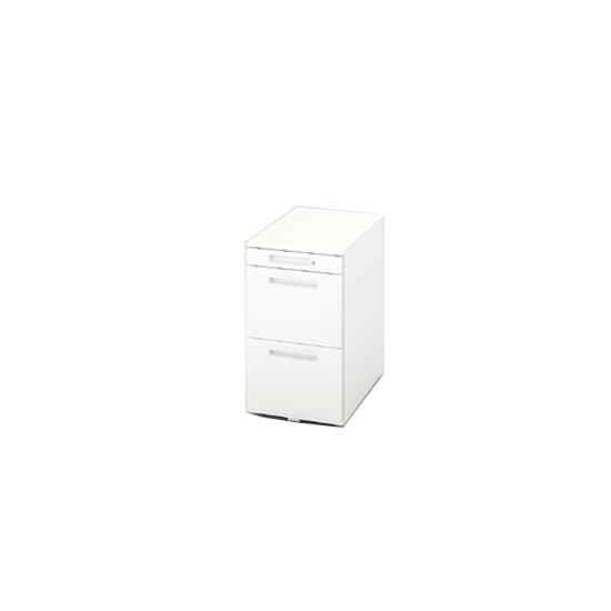 3段ワゴン A4タイプ 高さ720天板用 ホワイト