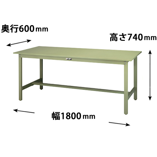 SWS-1860-GG 山金工業 ワークテーブル 300シリーズ 固定式 幅1800 奥行