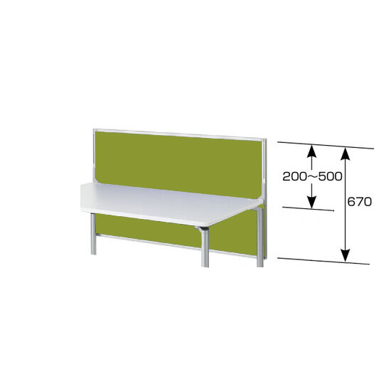 デスクパネル 布張りパネルタイプ 幕板兼用型（H670） リーフ