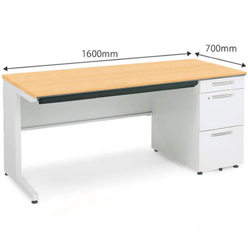 片袖机 幅1600×奥行700mm ライトナチュラル