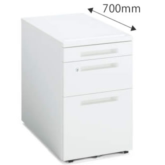 インサイドワゴン 3段(V3) 幅395×奥行600mm ホワイト
