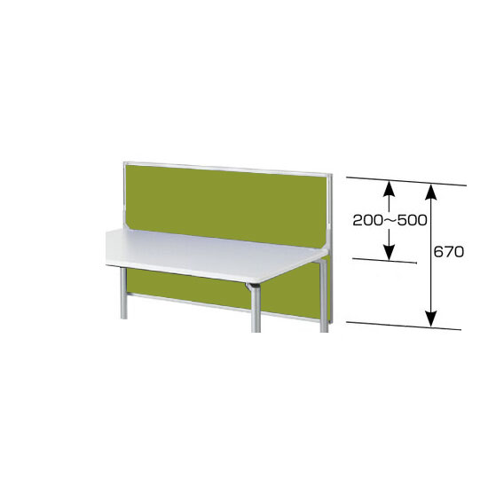 デスクパネル 布張りパネルタイプ 幕板兼用型（H670） リーフ