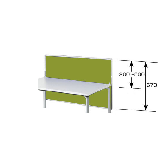 デスクパネル 布張りパネルタイプ 幕板兼用型（H670） リーフ