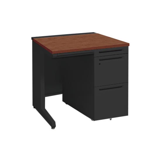 オカムラ アドバンス 片袖机 3段 引出し付 標準 幅1400×奥行700×高さ720mm 3V1ZEH MK54 1台(メーカー直送)