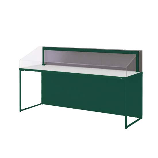 ショーケース ファミリア2 平ケース 幅1800×奥行450×高さ900mm プッシュ錠付き  FAML180C90P-K3-WH（商品番号：cd-faml180c90p-k3-w1）の通販 | オフィス家具通販サイトのLOOKIT(ルキット)