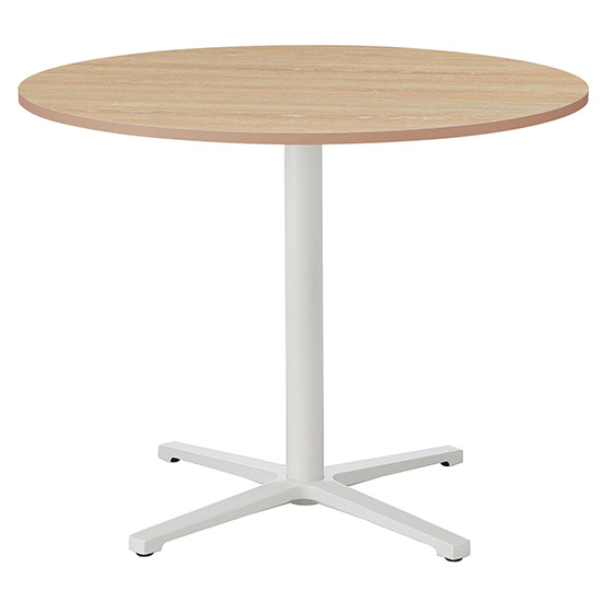 会議用テーブル 丸形 天板径900mm ホワイトフレーム フォレスト