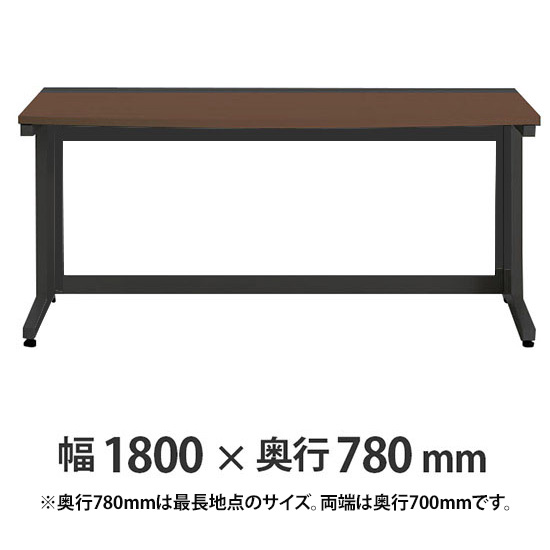 診察ラウンドデスク プリティッシュベーシック 幅1800 奥行き780(両端700) ネオウッドダーク
