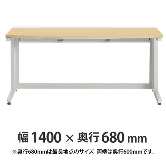 診察ラウンドデスク プリティッシュベーシック 幅1400 奥行き680(両端600) ネオウッドライト