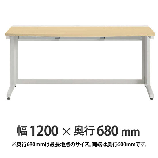 診察ラウンドデスク プリティッシュベーシック 幅1200 奥行き680(両端600) ネオウッドライト