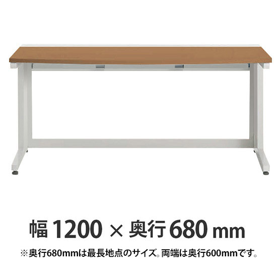 診察ラウンドデスク プリティッシュベーシック 幅1200 奥行き680(両端600) ネオウッドミディアム