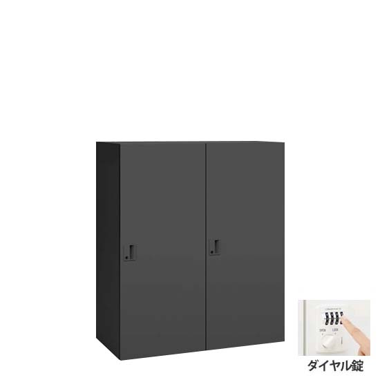 モバイルロッカー 2列1段2人用 ポスト無し ダイヤル錠 ブラック