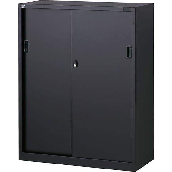 スチール引戸書庫 下置用 ブラック