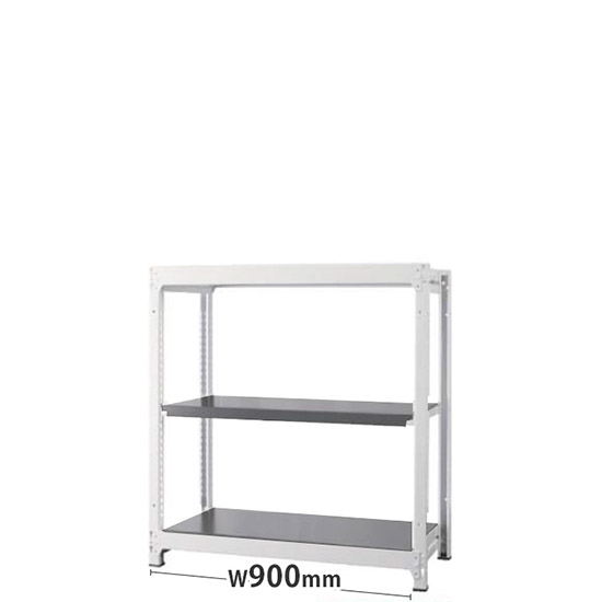 オフィス ラック ディーアール H1000×W900mm基本セット 本体:ホワイト 棚板:アッシュグレー