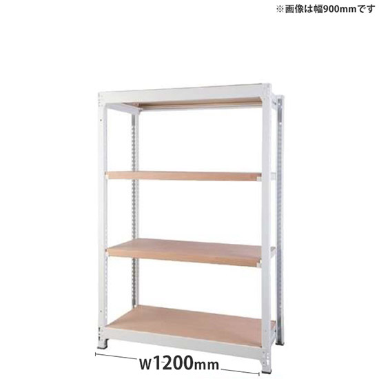 オフィス ラック ディーアール H1400×W1200mm基本セット 本体:ホワイト 棚板:ナチュラル