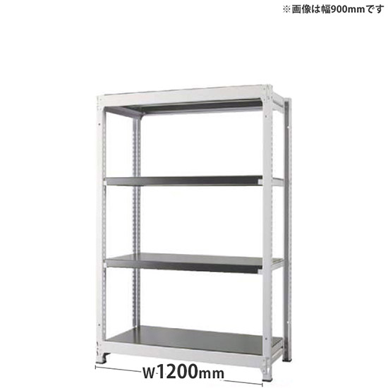 オフィス ラック ディーアール H1400×W1200mm基本セット 本体:ホワイト 棚板:アッシュグレー
