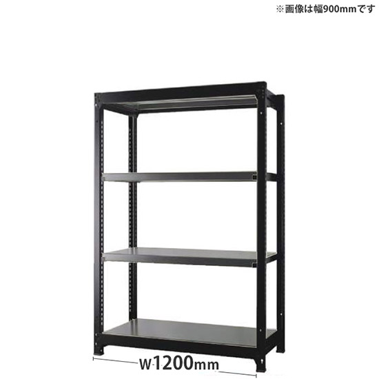 オフィス ラック ディーアール H1400×W1200mm基本セット 本体:ブラック 棚板:アッシュグレー