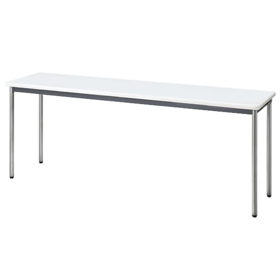 会議用テーブル ソフトエッジ 幅1800 奥行450 ホワイト