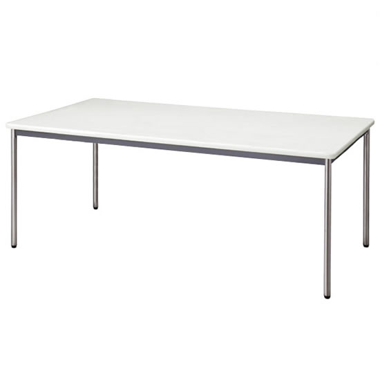 会議用テーブル ソフトエッジ 幅1800 奥行900 ホワイト