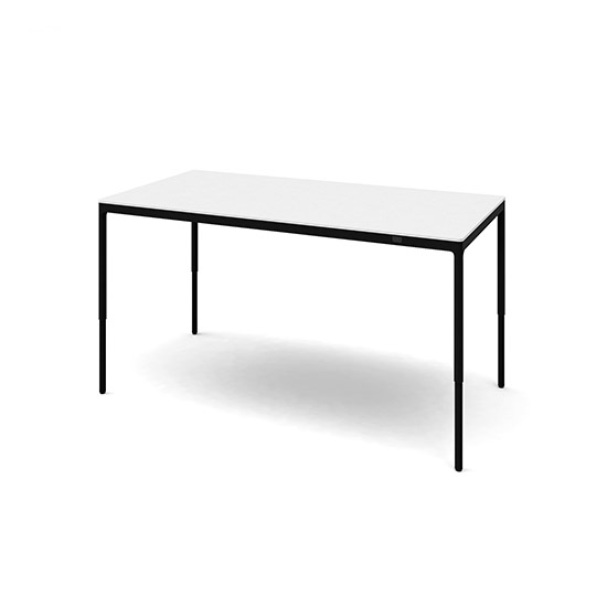 スイフトクアトロ ミーティングテーブル 幅2100 配線孔なし ブラック脚 ホワイト天板