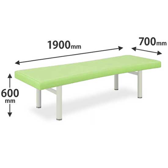 診察台 幅1900奥行700高さ600 ライムグリーン
