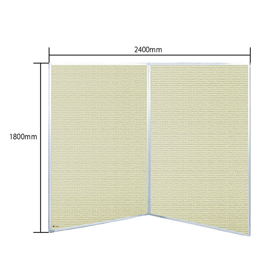 ヴァンテアン防炎丁番パネル 22型 2連 幅2400 高さ1800 アイボリー