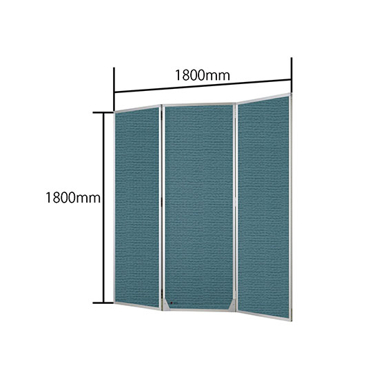 ヴァンテアン防炎丁番パネル 22型 3連 幅1800 高さ1800 ブルー