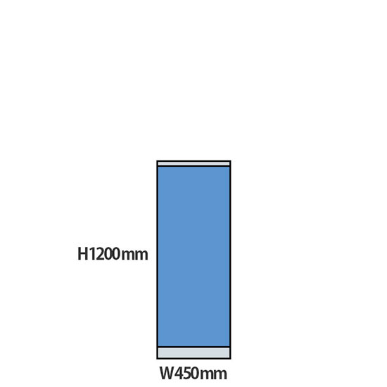 NP型パーティション 高さ1200 幅450 ライトブルー