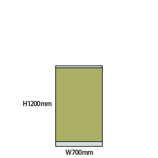 NP型パーティション 高さ1200 幅700 ライトグリーン