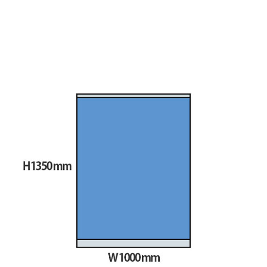 NP型パーティション 高さ1350 幅1000 ライトブルー