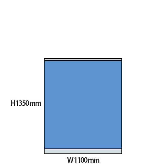 NP型パーティション 高さ1350 幅1100 ライトブルー