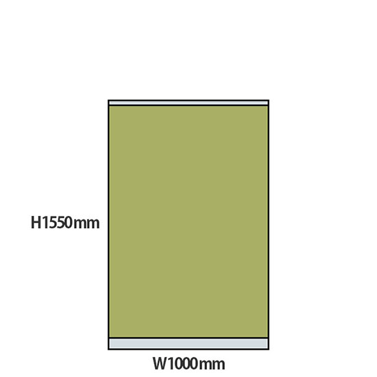 NP型パーティション 高さ1550 幅1000 ライトグリーン