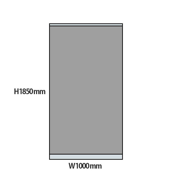 NP型パーティション 高さ1850 幅1000 グレー