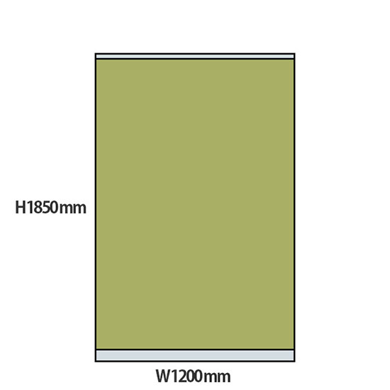 NP型パーティション 高さ1850 幅1200 ライトグリーン