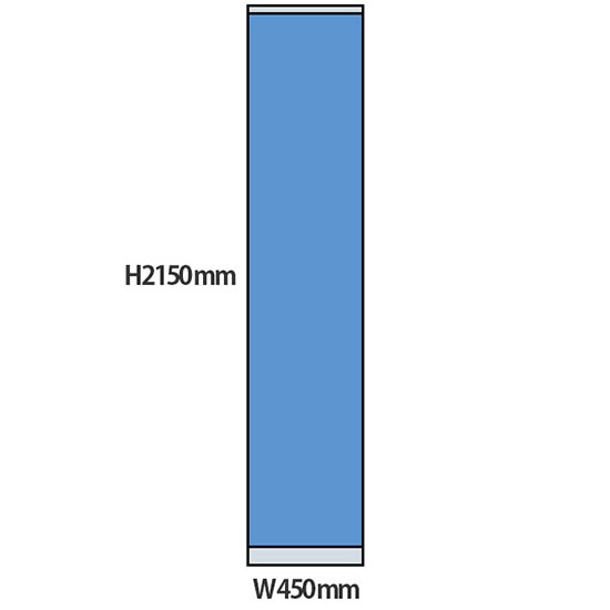 NP型パーティション 高さ2150 幅450 ライトブルー
