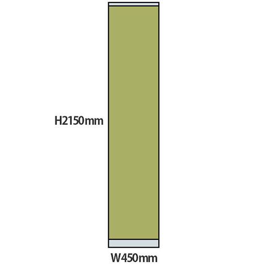 NP型パーティション 高さ2150 幅450 ライトグリーン