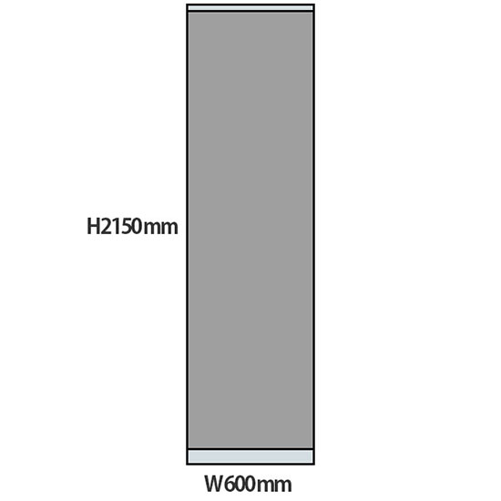 NP型パーティション 高さ2150 幅600 グレー