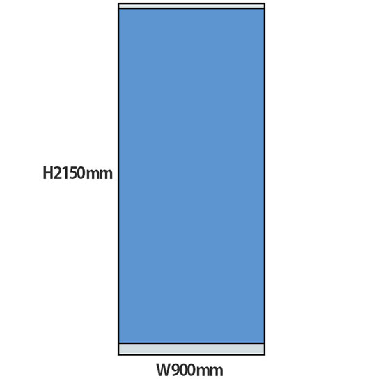 NP型パーティション 高さ2150 幅900 ライトブルー