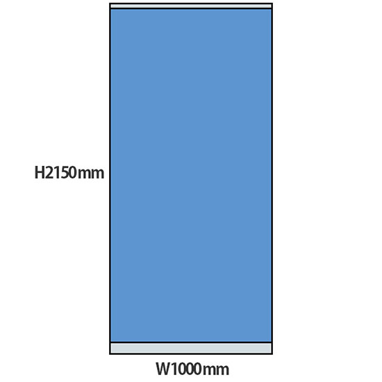NP型パーティション 高さ2150 幅1000 ライトブルー