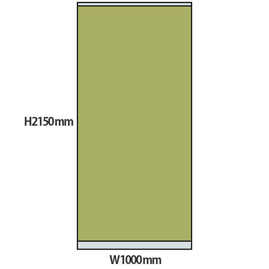 NP型パーティション 高さ2150 幅1000 ライトグリーン