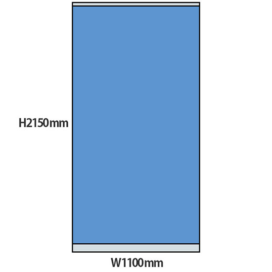 NP型パーティション 高さ2150 幅1100 ライトブルー
