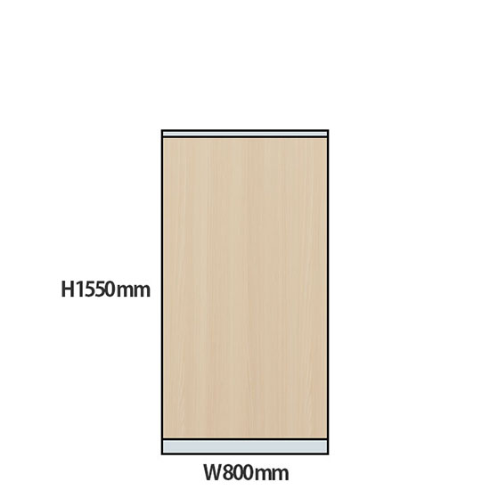 NP型パーティション木目タイプ 高さ1550 幅800 アッシュ
