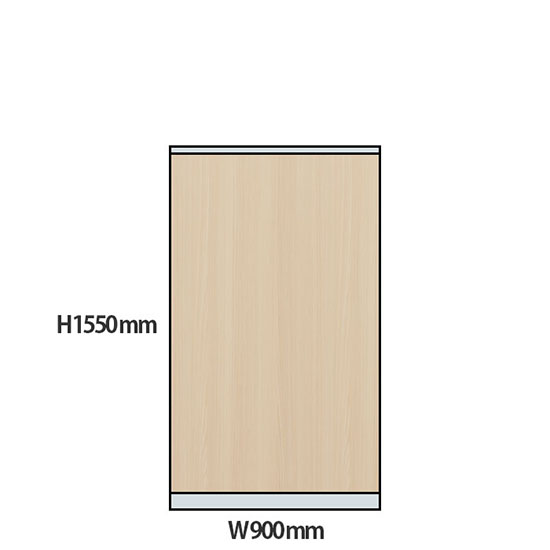 NP型パーティション木目タイプ 高さ1550 幅900 アッシュ