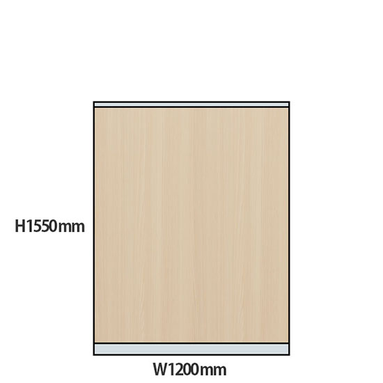 NP型パーティション木目タイプ 高さ1550 幅1200 アッシュ