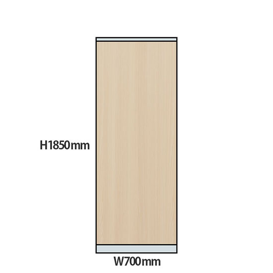 NP型パーティション木目タイプ 高さ1850 幅700 アッシュ