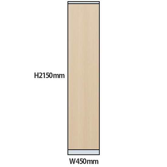 NP型パーティション木目タイプ 高さ2150 幅450 アッシュ