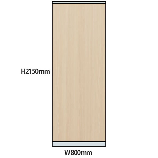 NP型パーティション木目タイプ 高さ2150 幅800 アッシュ