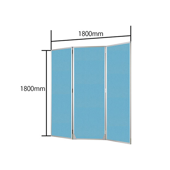 ヴァンテアン丁番パネル 22型 3連 幅1800 高さ1800 ライトブルー