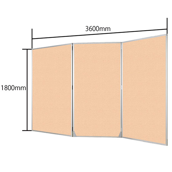 ヴァンテアン丁番パネル 22型 3連 幅3600 高さ1800 ベージュ